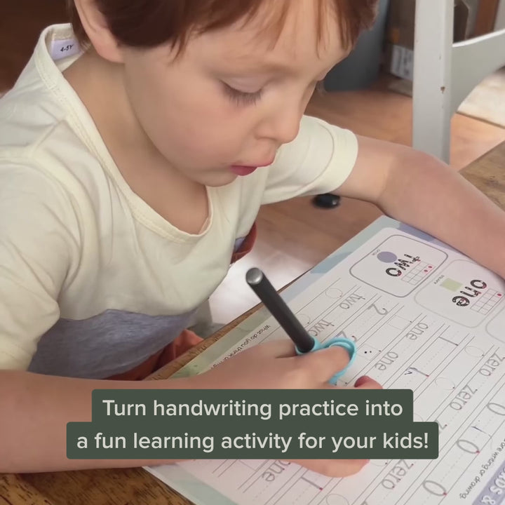 Reusable Grooved Handwriting Workbooks for Kids With Disappearing Ink