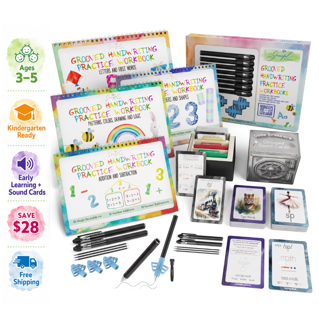 Kindergarten Ready Bundle — Early Learning Set of 4 + 180 Code Breakers Sound Cards
