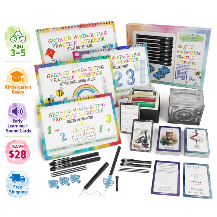 Kindergarten Ready Bundle — Early Learning Set of 4 + 180 Code Breakers Sound Cards