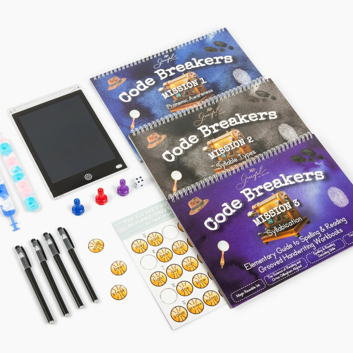 Elementary All Stars Bundle — Code Breakers + Cursive + Advanced Printable Library