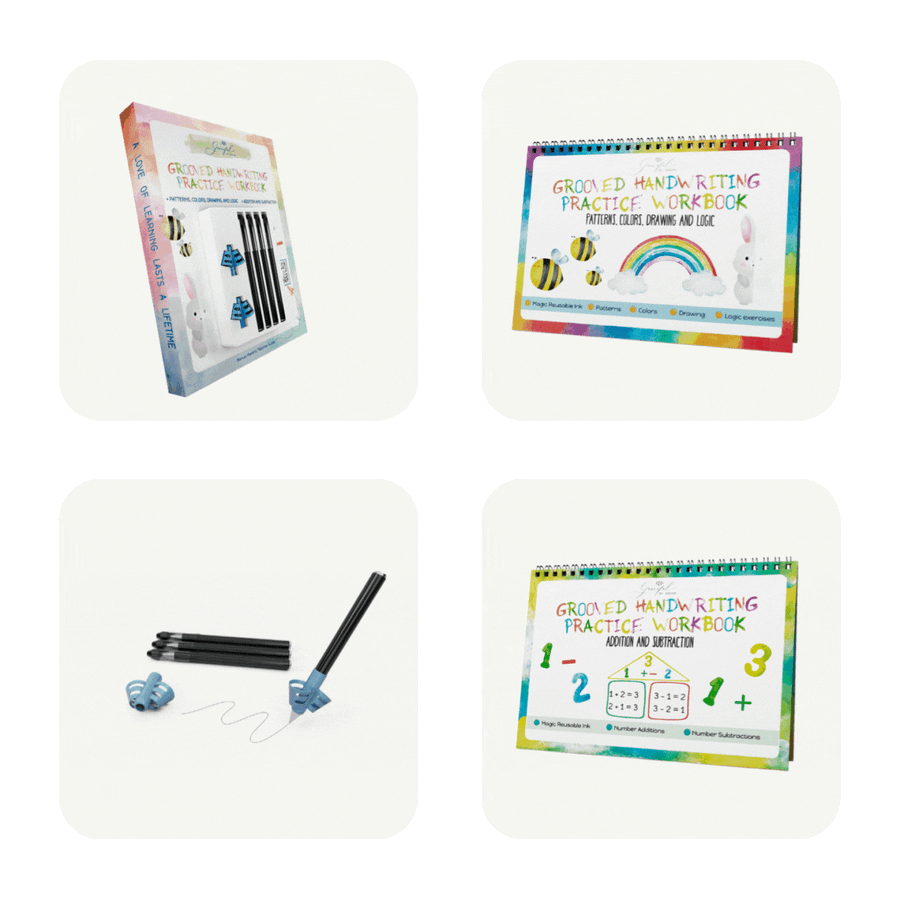Grooved Writing Paper Reusable Handwriting Books for Kids with Disappearing Ink – Grooved ...