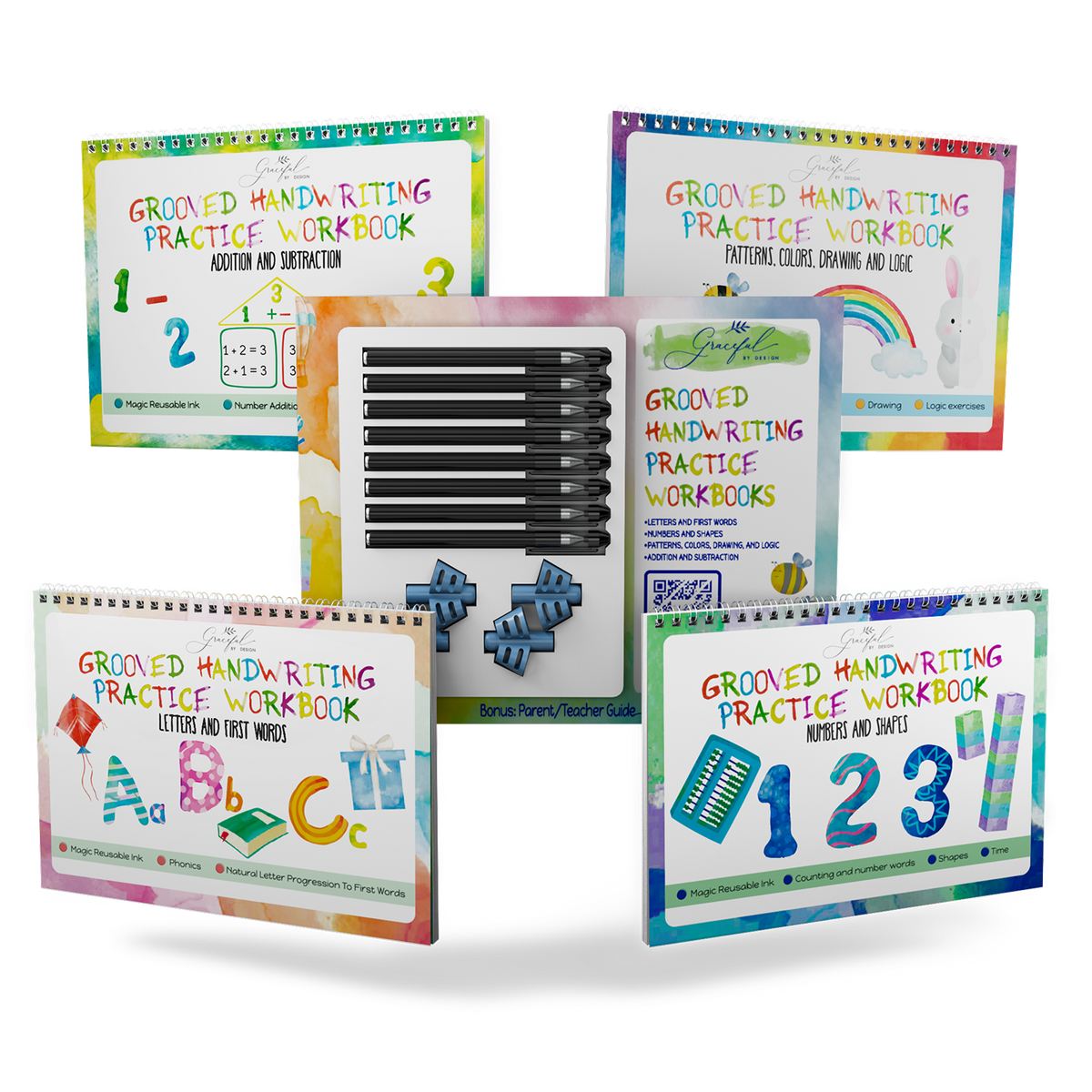 Grooved Learning Reusable Handwriting Books for Kids with Disappearing Ink – Grooved ...