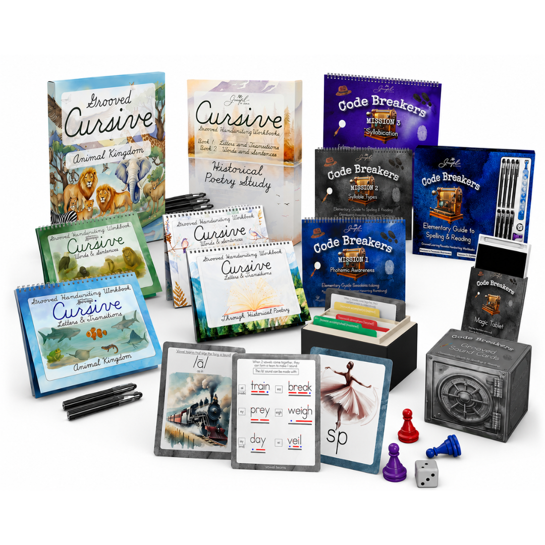 Elementary All Stars Bundle — Code Breakers + Cursive + Advanced Printable Library