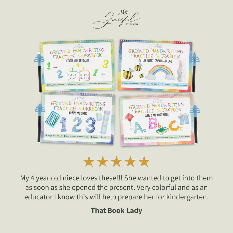 Grooved Writing Paper Reusable Handwriting Books for Kids with Disappearing Ink – Grooved ...