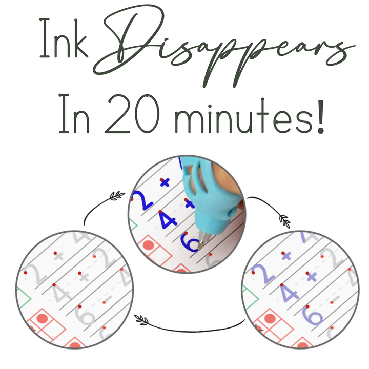 Magic Pens with Disappearing Ink - 8 Pens, 8 Refills, and 2 Grippers in a Fun Carrying Case!